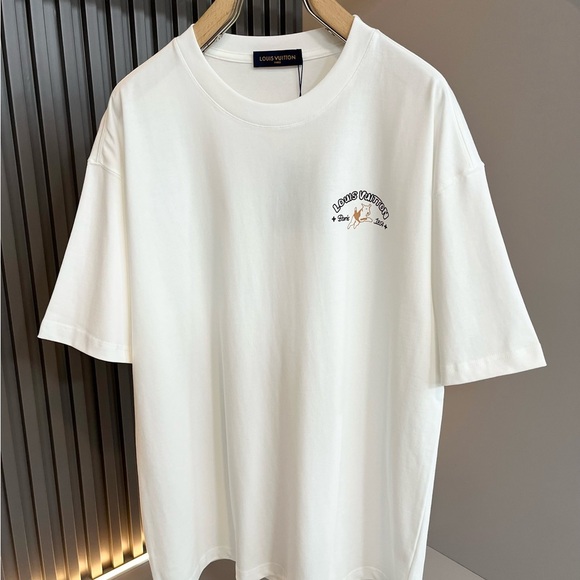 Louis Vuitton men Men's Black and White T-Shirts